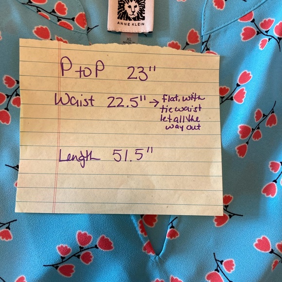 Anne Klein beautiful sleeveless midi XL Fits like a 16 or 18. - Picture 5 of 5